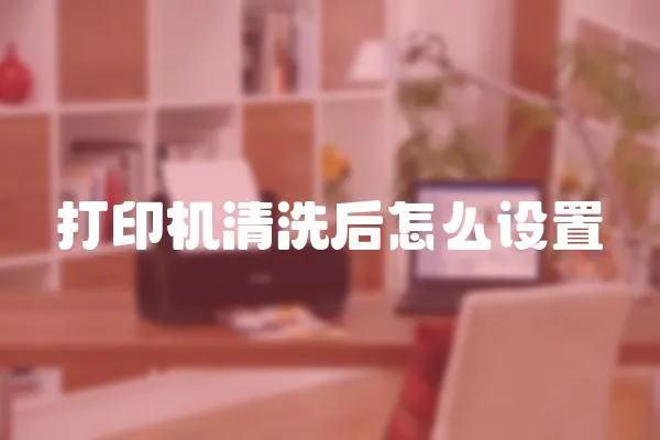 打印機清洗后怎么設置
