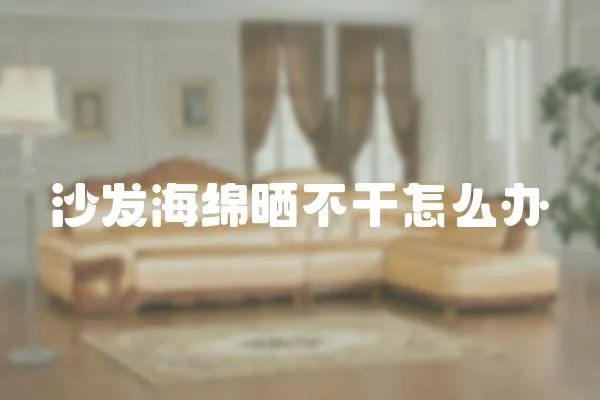 沙發海綿曬不干怎么辦