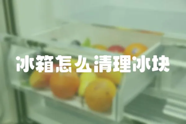 冰箱怎么清理冰塊