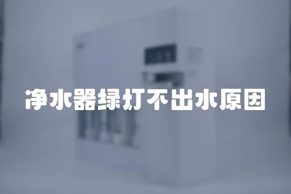 凈水器綠燈不出水原因