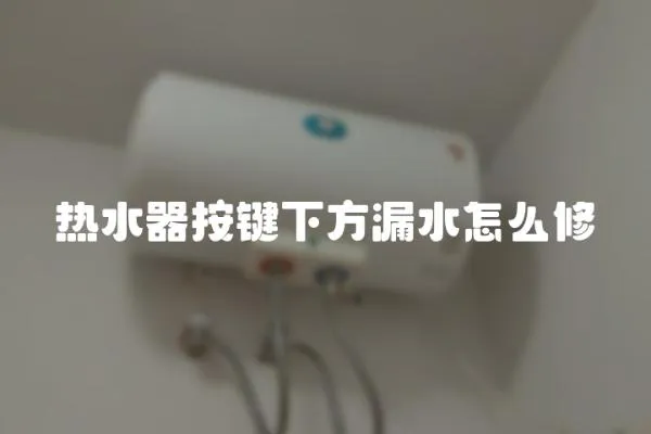 熱水器按鍵下方漏水怎么修
