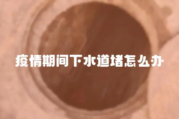 疫情期間下水道堵怎么辦