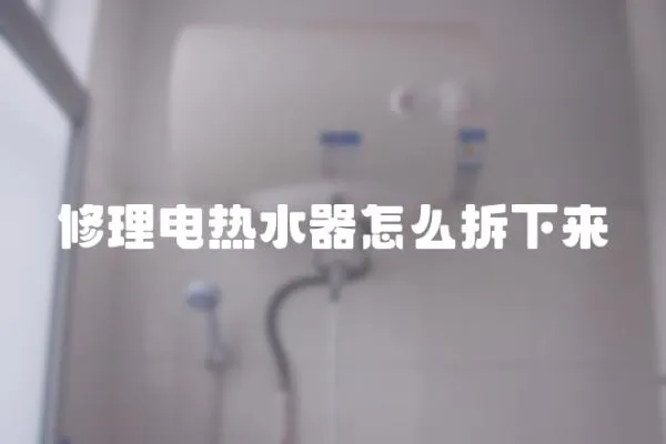 修理電熱水器怎么拆下來