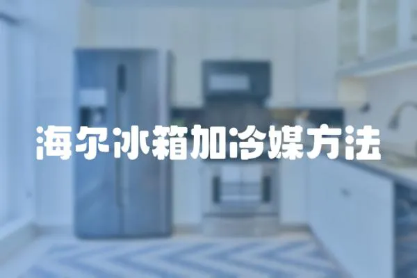 海爾冰箱加冷媒方法