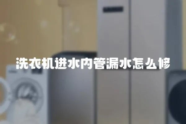 洗衣機進水內管漏水怎么修