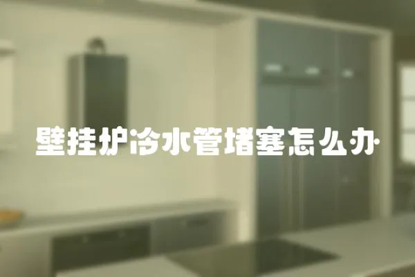 壁掛爐冷水管堵塞怎么辦