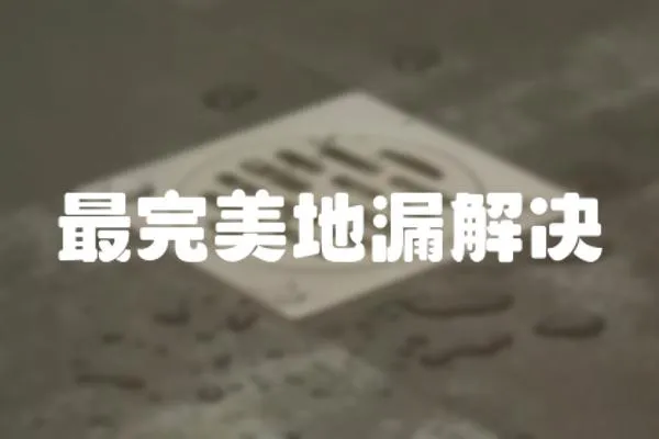 最完美地漏解決