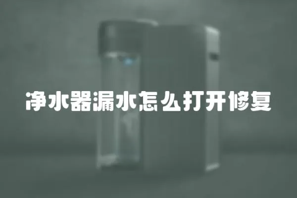 凈水器漏水怎么打開修復