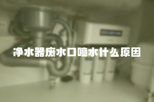 凈水器廢水口噴水什么原因