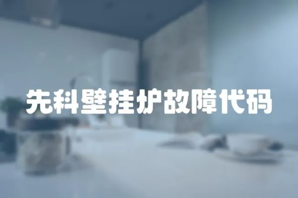 先科壁掛爐故障代碼