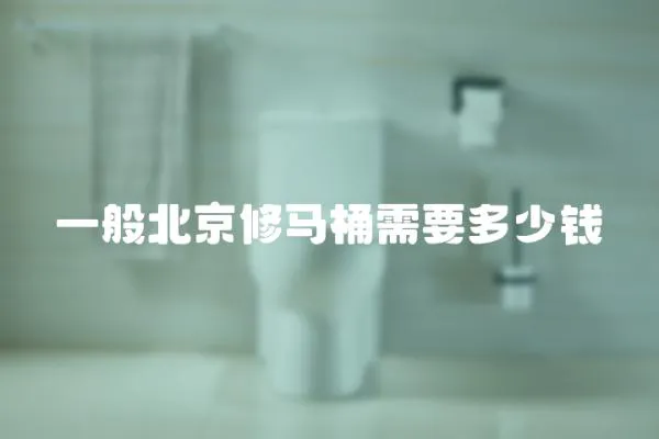 一般北京修馬桶需要多少錢