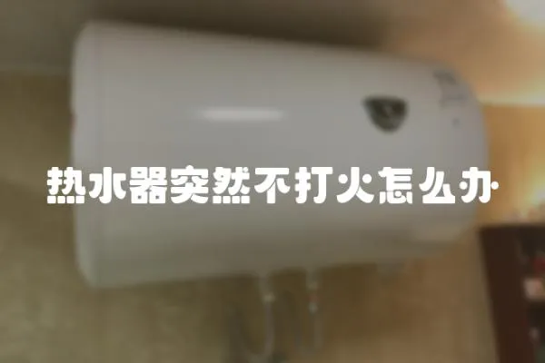 熱水器突然不打火怎么辦