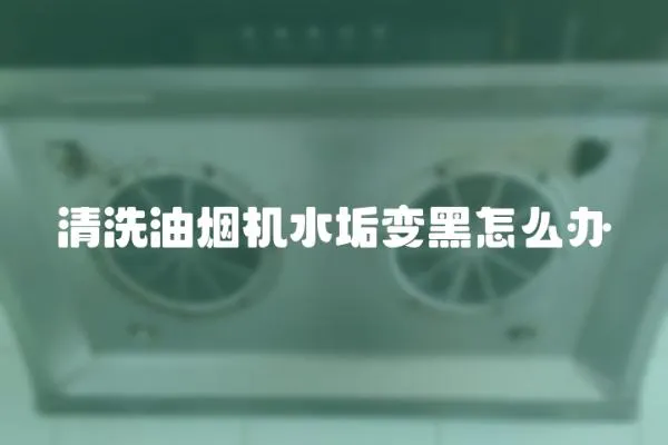 清洗油煙機水垢變黑怎么辦