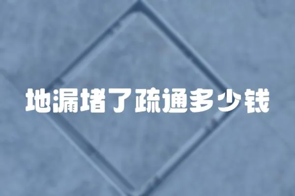 地漏堵了疏通多少錢