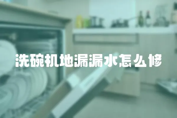 洗碗機地漏漏水怎么修