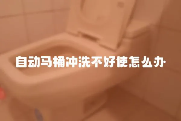 自動馬桶沖洗不好使怎么辦