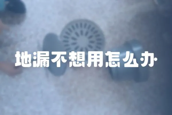 地漏不想用怎么辦