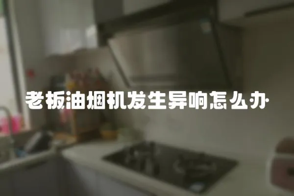 老板油煙機發生異響怎么辦