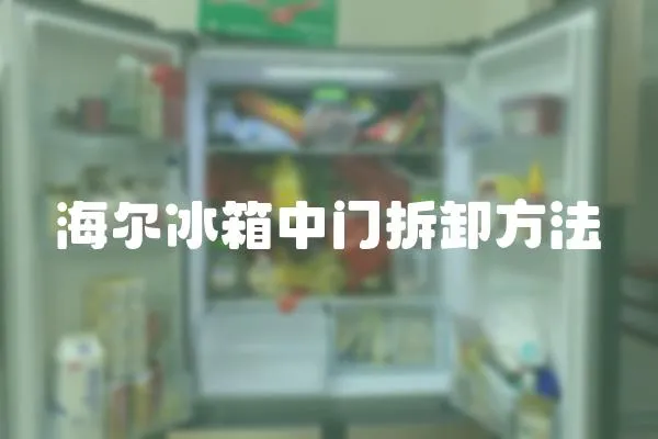海爾冰箱中門拆卸方法