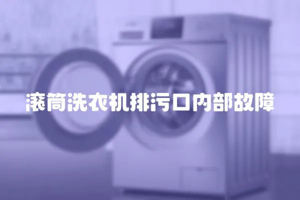 滾筒洗衣機排污口內部故障