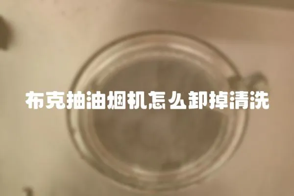 布克抽油煙機怎么卸掉清洗