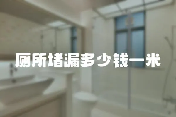 廁所堵漏多少錢一米