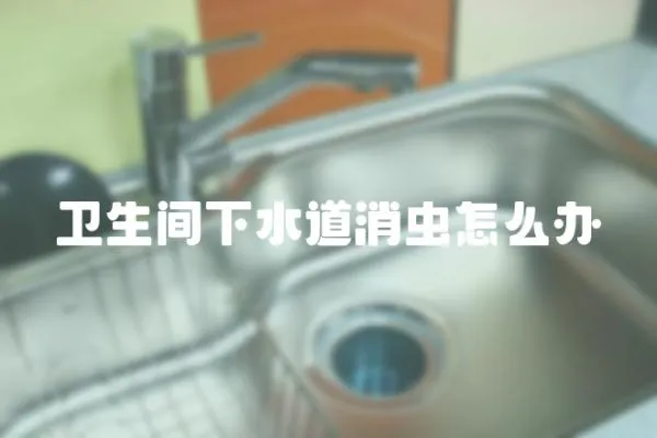 衛(wèi)生間下水道消蟲怎么辦