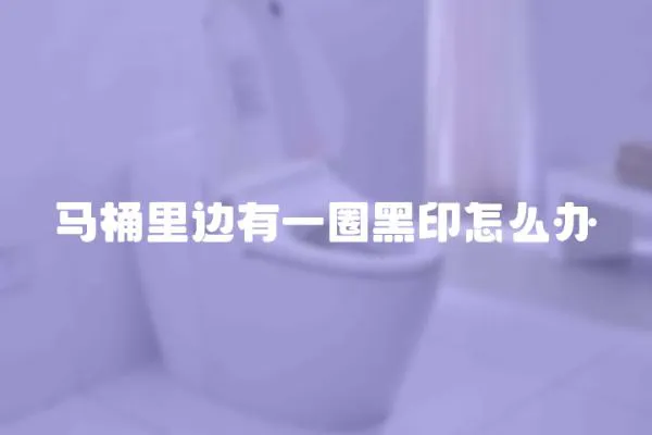 馬桶里邊有一圈黑印怎么辦