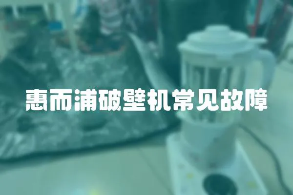 惠而浦破壁機(jī)常見故障