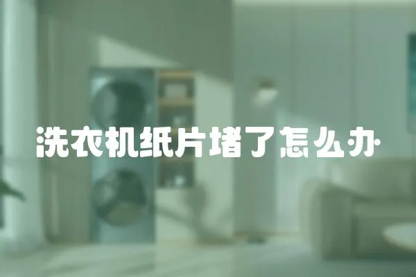 洗衣機紙片堵了怎么辦