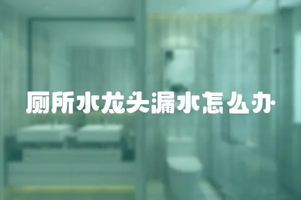 廁所水龍頭漏水怎么辦