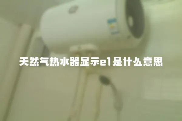 天然氣熱水器顯示e1是什么意思