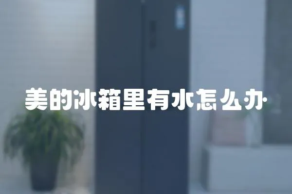 美的冰箱里有水怎么辦