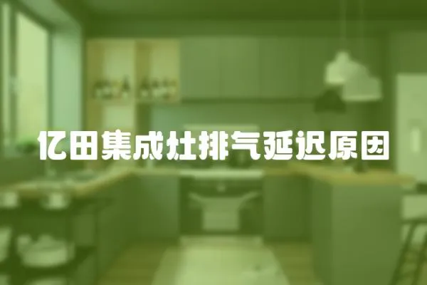 億田集成灶排氣延遲原因