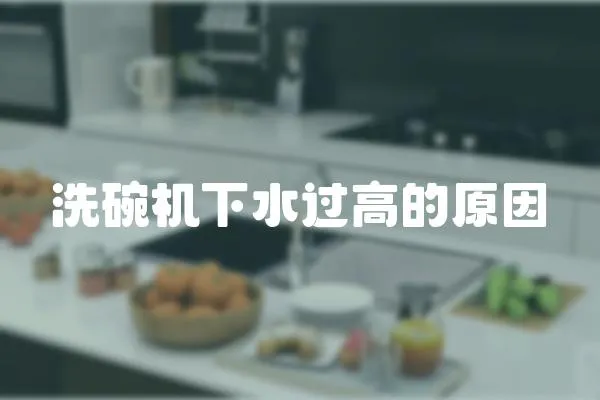 洗碗機下水過高的原因