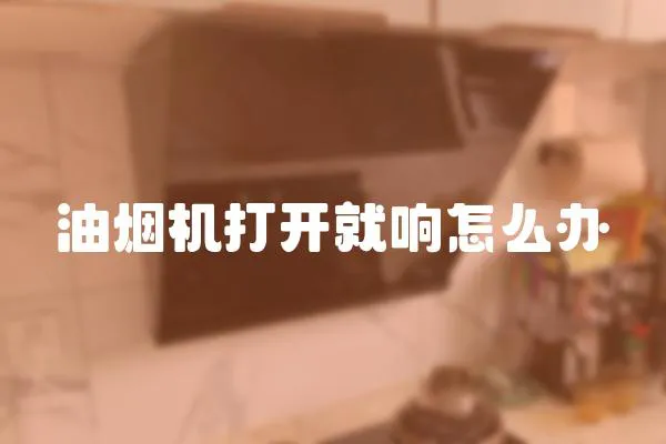 油煙機(jī)打開(kāi)就響怎么辦