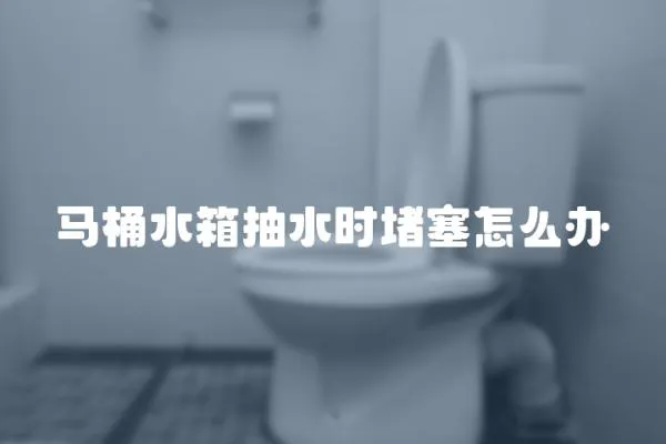 馬桶水箱抽水時堵塞怎么辦