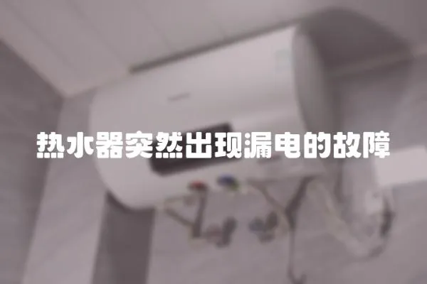 熱水器突然出現漏電的故障