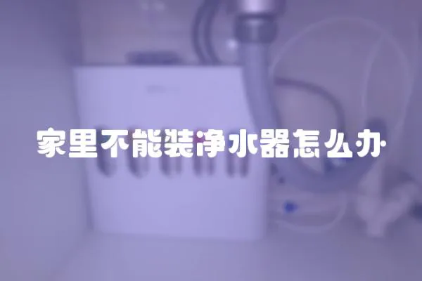 家里不能裝凈水器怎么辦