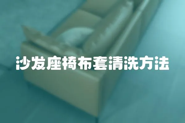 沙發座椅布套清洗方法
