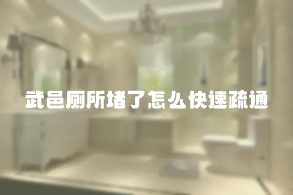 武邑廁所堵了怎么快速疏通