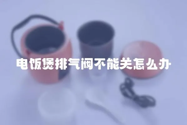 電飯煲排氣閥不能關怎么辦
