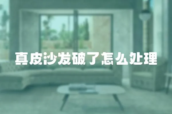 真皮沙發破了怎么處理