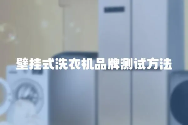 壁掛式洗衣機品牌測試方法