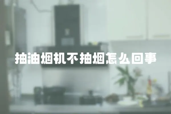 抽油煙機不抽煙怎么回事