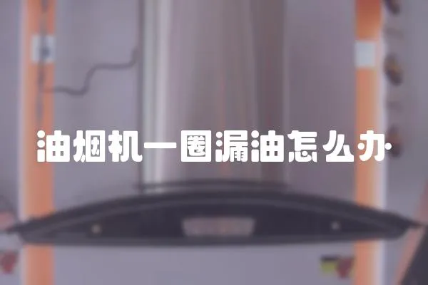 油煙機(jī)一圈漏油怎么辦