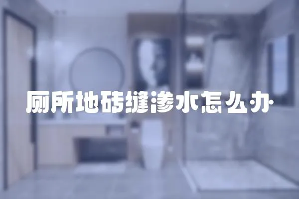廁所地磚縫滲水怎么辦