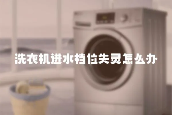洗衣機(jī)進(jìn)水檔位失靈怎么辦