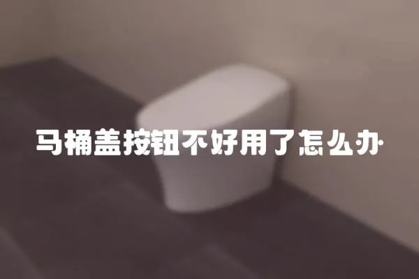 马桶盖按钮不好用了怎么办