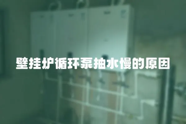 壁掛爐循環泵抽水慢的原因